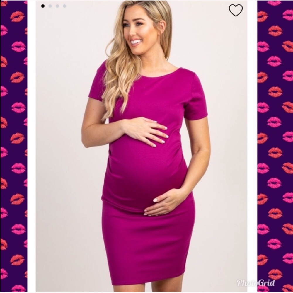 Burgundy Maternity Dress